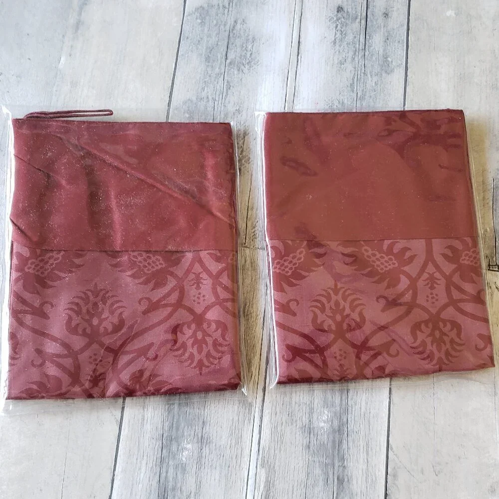 Restoration Hardware (set of 2) Red Thai Silk Christmas Stockings
